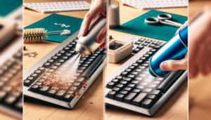 Cleaning method for keyboards