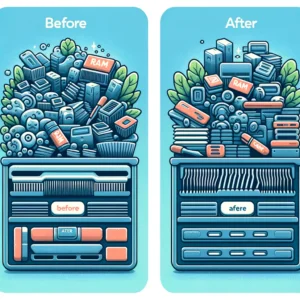 A side-by-side comparison showing the difference in memory usage.