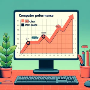 A graph showing improved performance after clearing the RAM cache.