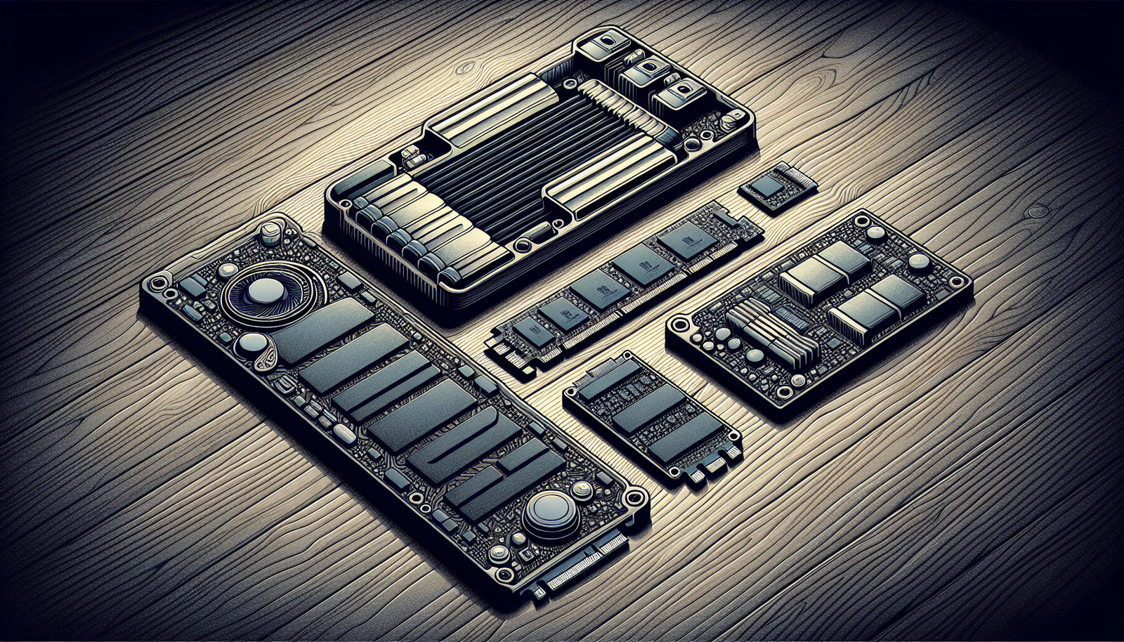 Illustration of different types of SSDs